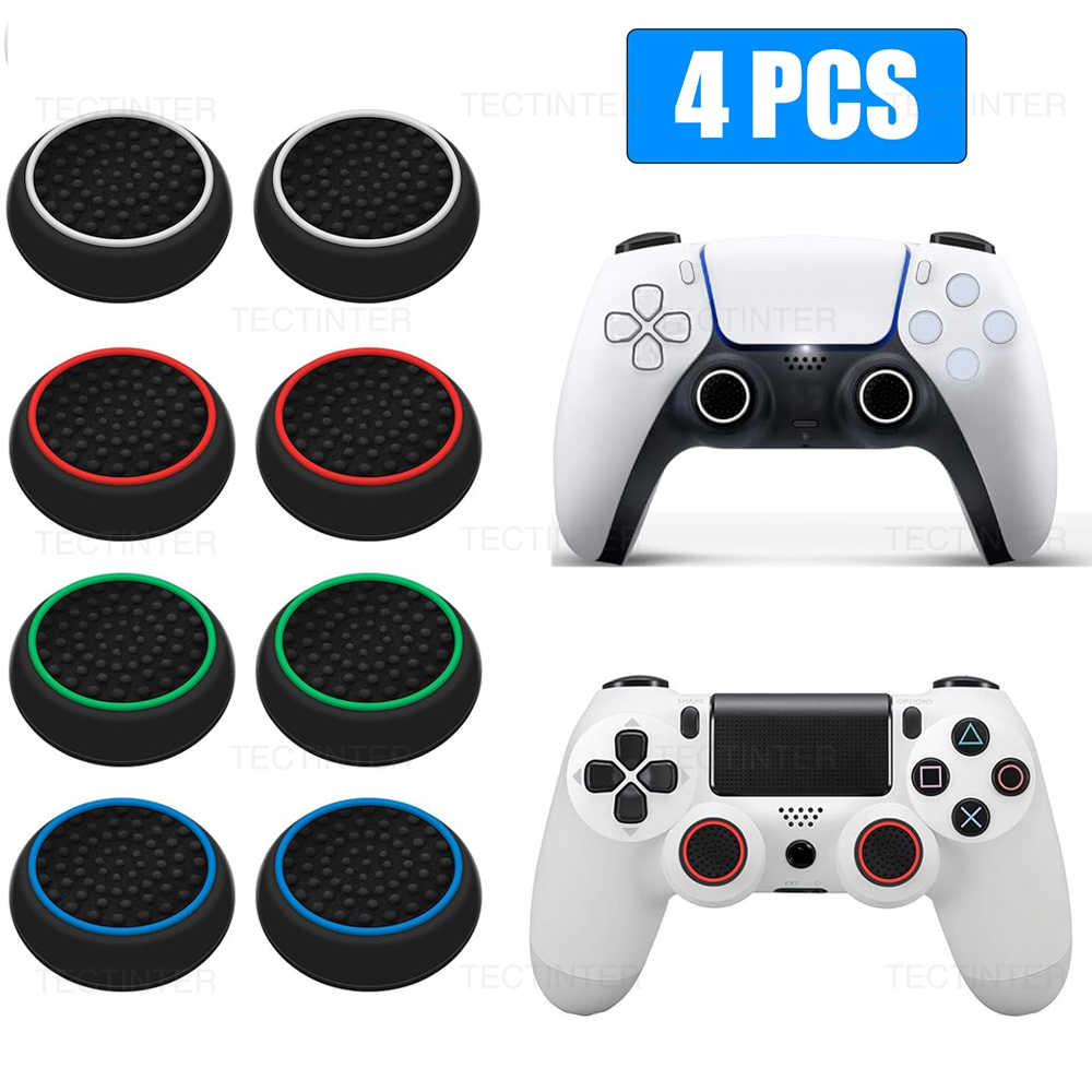 Gaming Accessories Xbox Series S - 4 個のシリコン製アナログサムスティックグリップキャップ PS5/PS4/PS3/Switch 2 カバー Xbox