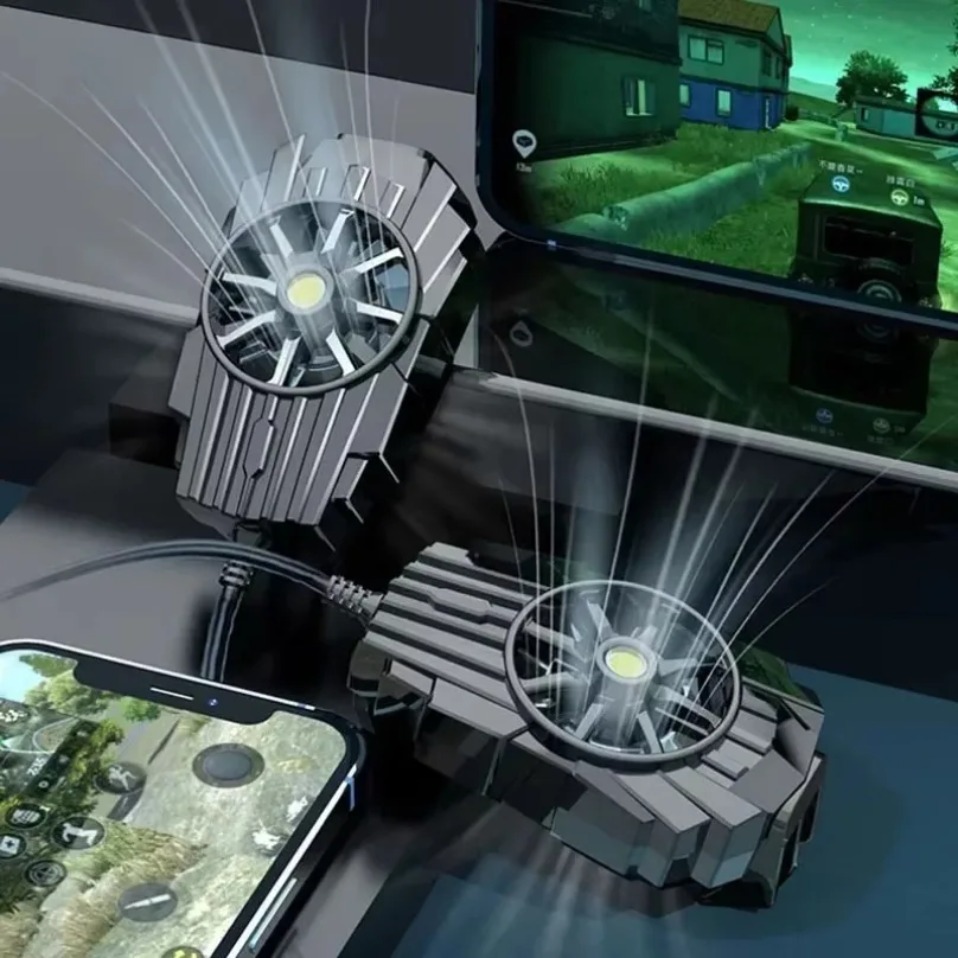 Gaming Accessories For Android - ポータブルバッククリップ冷却ミニ空冷式携帯電話ラジエーター iPhone 15 iOS Android ゲームアクセサリー