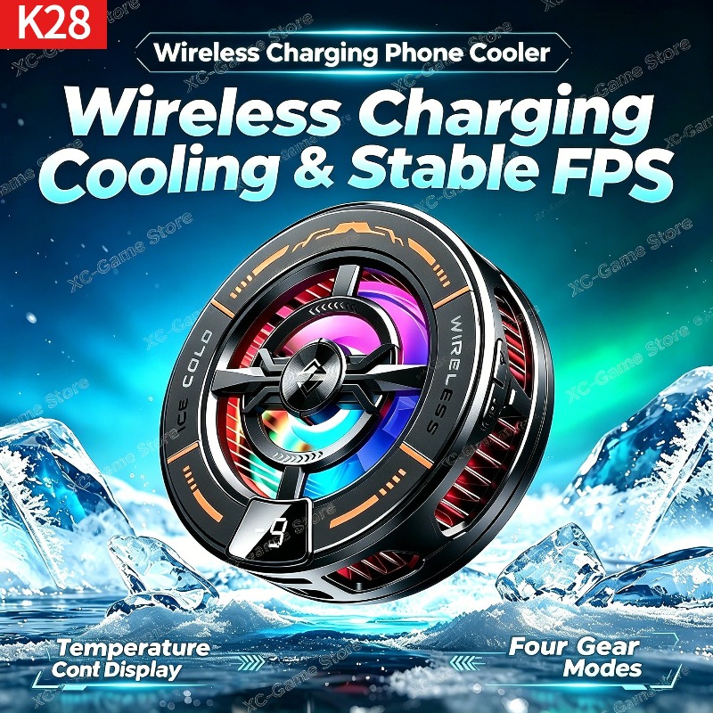 K28 磁気半導体電話クーラー ワイヤレス高速充電器冷却ラジ - Gaming Accessories For Android のレビューと価格