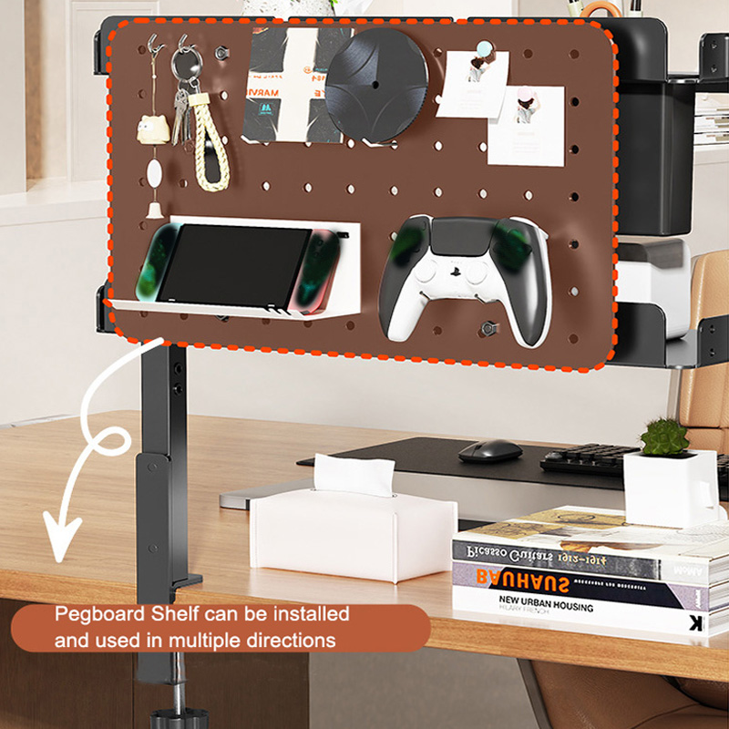 クランプ式14インチデスク上・下2段棚ユニット、テーブルアク - Gaming Accessories Rack のレビューと価格