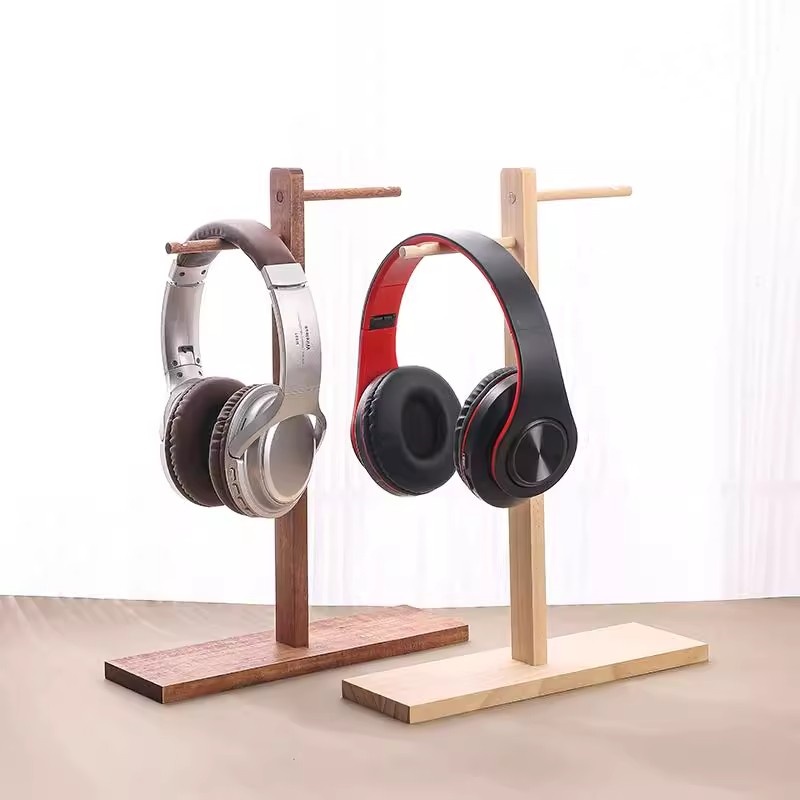 木製ヘッドフォンスタンドイヤホンディスプレイラックハンガーブ - Gaming Accessories Rack のレビューと価格