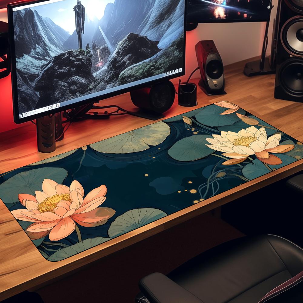 レトロフラワーアートレンダリングマウスパッドデスクマットゲー - Gaming Accessories Retro のレビューと価格