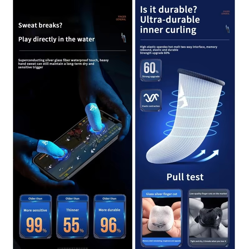 4個入りモバイルゲーム用指サック、防汗性、高感度タッチスクリ - Gaming Accessories Bundle のレビューと価格